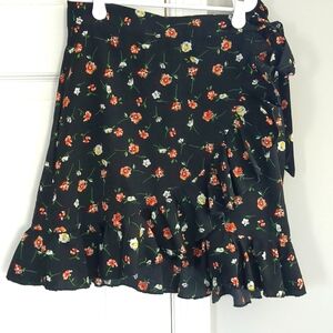 Tie wrap ruffle skirt